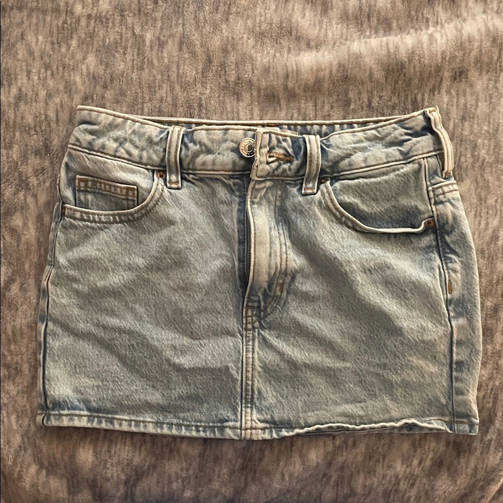 PacSun Light Blue Denim Mini Skirt